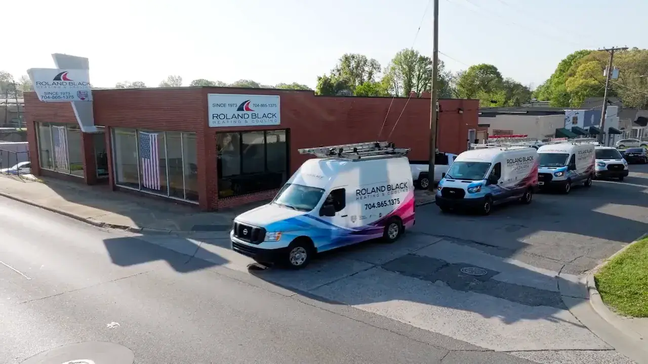 Roland Black service vans outside the Gastonia, NC shop on E Franklin Blvd Roland Black service vans outside the Gastonia, NC shop on E Franklin Blvd